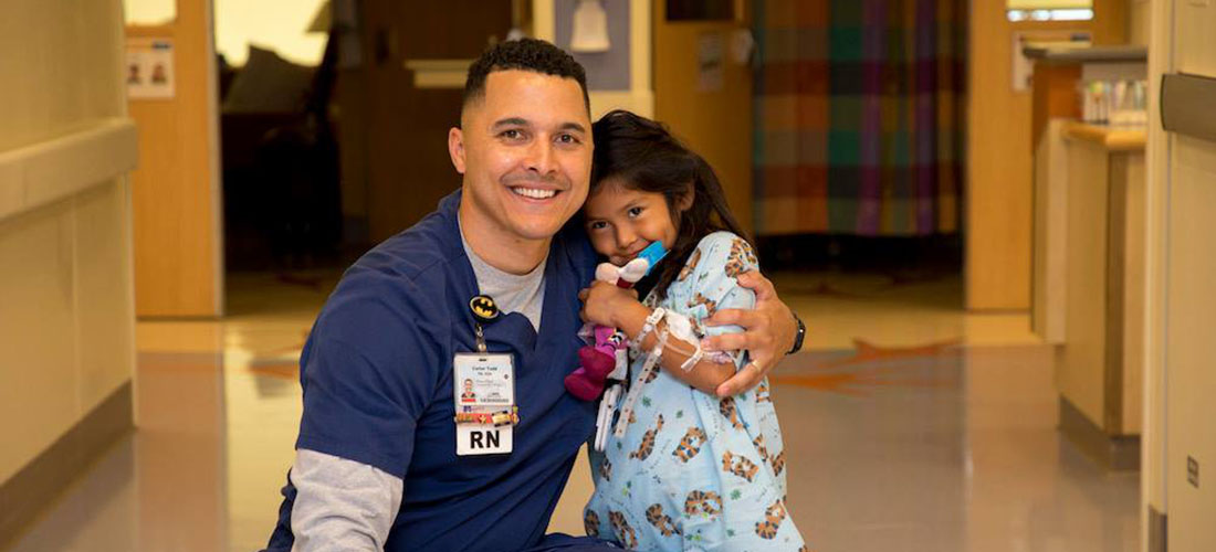 Carter Todd, MS, RN, CCRN with patient