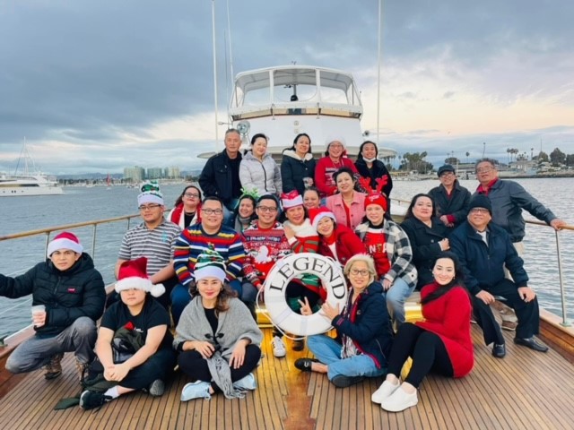 Los Angeles Chapter group shot on a boat..