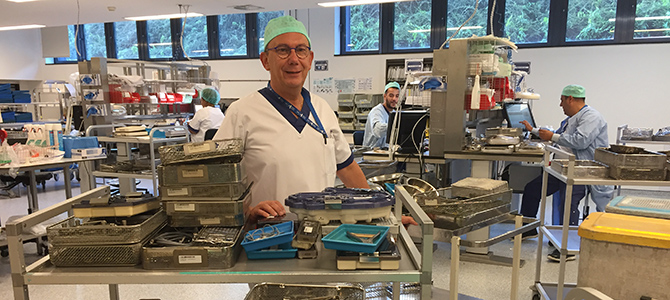 Willième in his workplace
