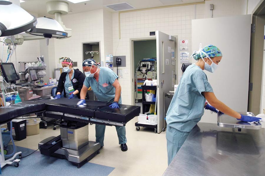 Stepping Up to Keep ORs Clean Outpatient Surgery Magazine April, 2