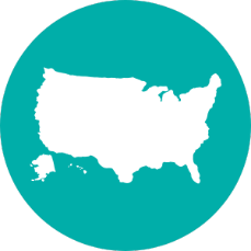 Graphic of the United States.