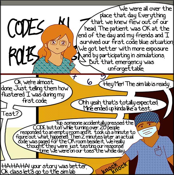 Woman reflects back on bloopers made by her and other new nurses in the OR during their first code blue