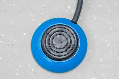 A bipolar foot pedal used for electrosurgery