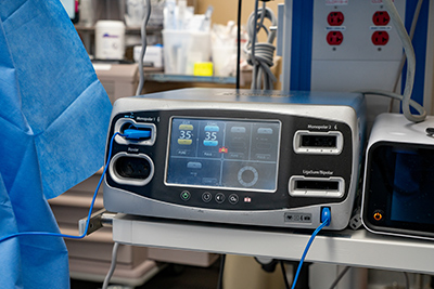 Electrosurgical unit showing both monopolar and bipolar energy
