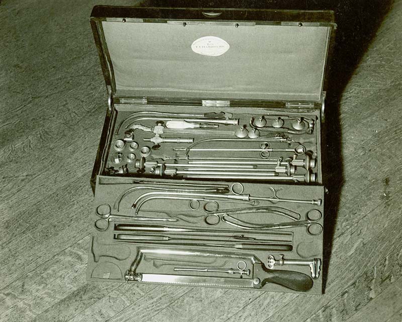 Historical surgical instruments, Aerial-of Pennsylvania Hospital, an entity of Penn Medicine