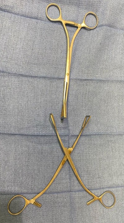 Lung instruments, Duvall clamps, thoracic instrumentation