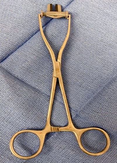 Regular sized bulldog in the applier, Cardiothoracic Instrumentation