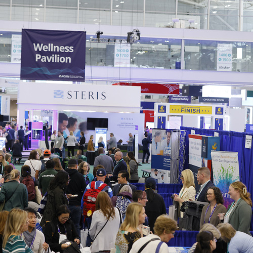 Wellness-Pavilion A packed Wellness Pavilion at AORN Expo 2025.