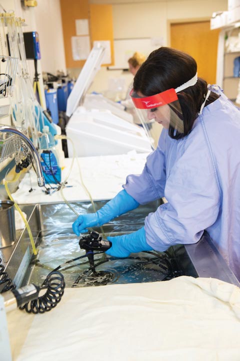 Aug25Tech- -at-Sink-2Q3A5885 Cleaning Scope